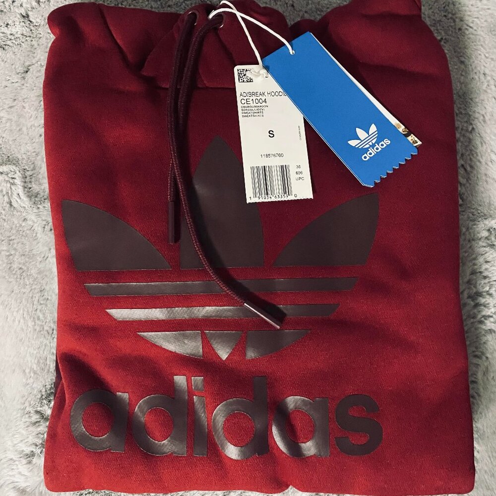Adidas Originals Womens Small Maroon Hoodie